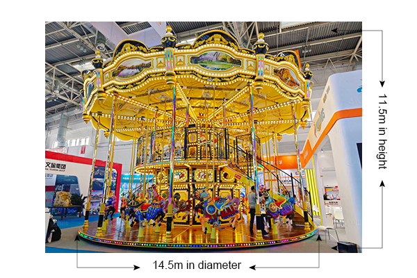 Shopping Center Double Deck Carousel Ride in Mexico