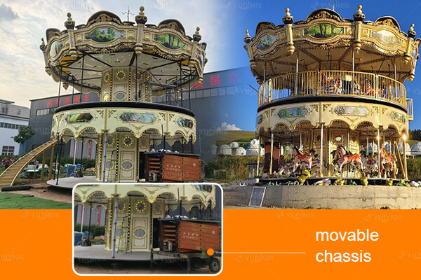 38 Seats Mobile 2 Story Carousel Ride