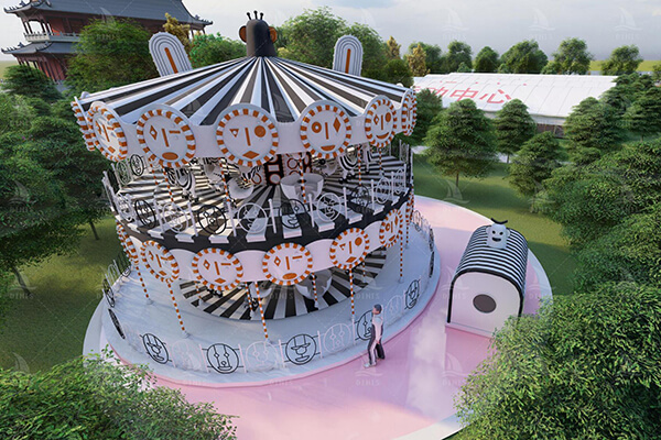 Starry-themed Custom 2 Story Carousel